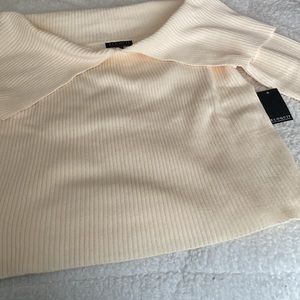 Eloquii Cream Ribbed Sweater